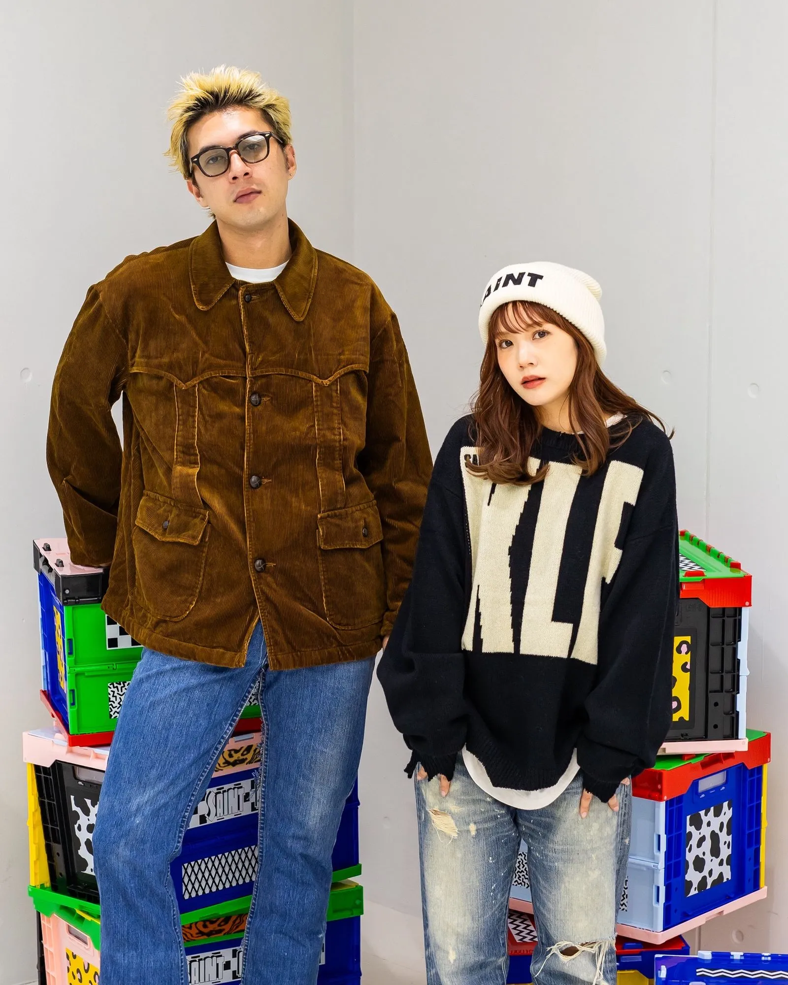 SAINT Mxxxxxx × The KLF KLF_CREW NECK KNIT/BLK KLF joint deconstructed wool sweater, black S-XL, original heel, made of 100% pure wool, natural and warm, wool fabric, dry cleaning or gentle hand washing recommended, completely correct version, customized KLF joint main mark/wash mark, imported special machine embroidery, full three-dimensional, pure hand destruction, deconstructed and shredded